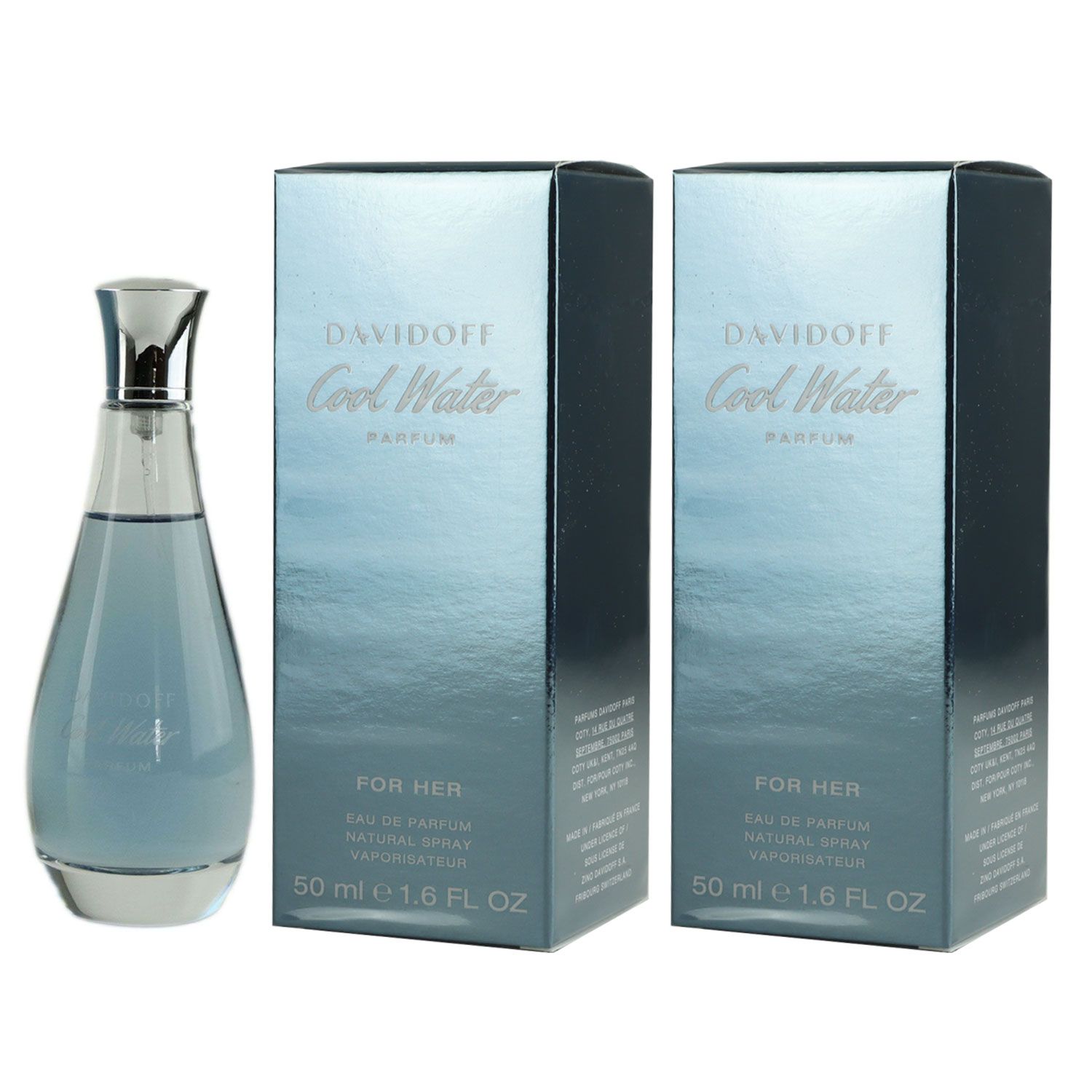 Davidoff Cool Water Parfum For Her 2 X 50 Ml EDP Set Bei Riemax