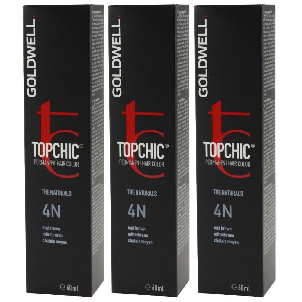 Goldwell Topchic 3 X 60 Ml Tube Oxidative Haarfarbe 4N Set Bei Riemax