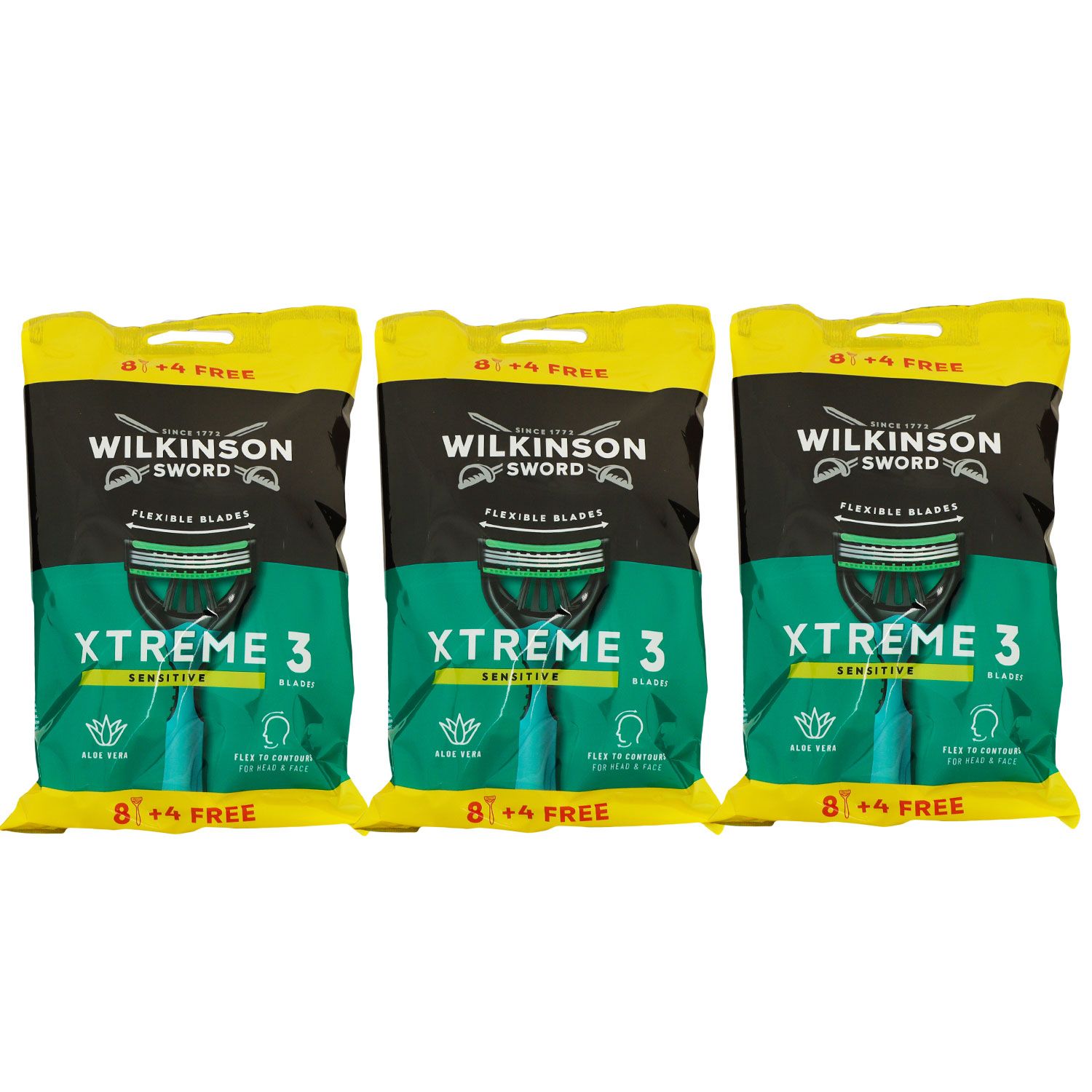 Wilkinson Sword Xtreme 3 Sensitive Comfort 3 x 12 Stück