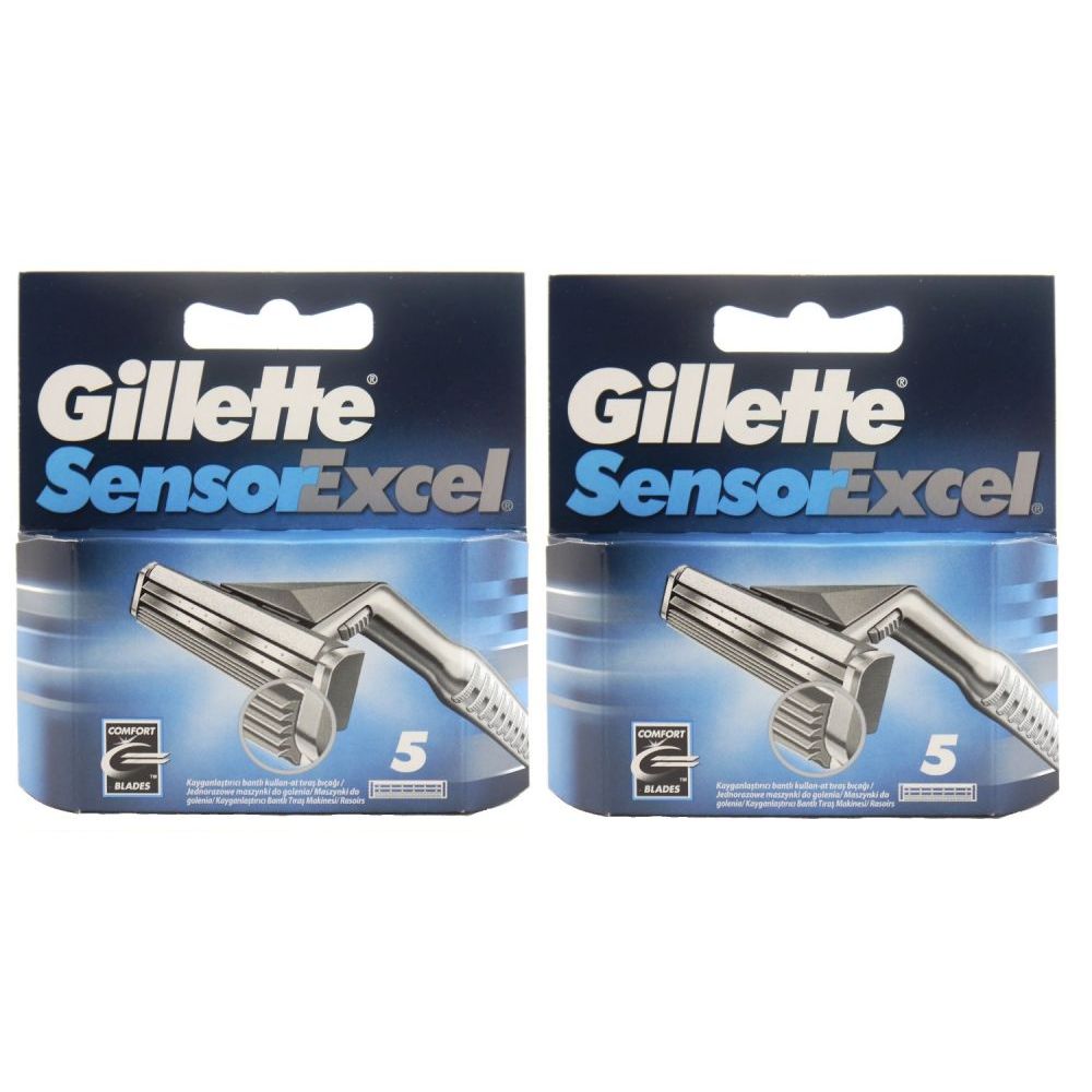 5 Gillette Sensor Excel Rasierklingen 5 Stück Ersatzklingen in OVP 