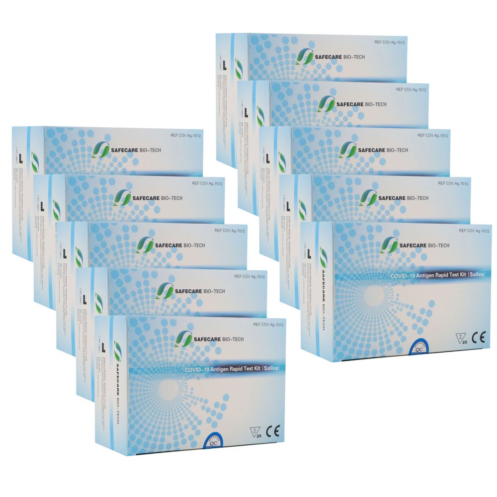 10 x 25 Safecare Bio Tech Covid 19 Antigen Rapid Test Kit Saliva Lolli