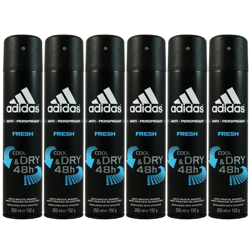 Adidas Fresh Cool&Dry 48h 6x250ml Deodorant Deospray Set bei Riemax