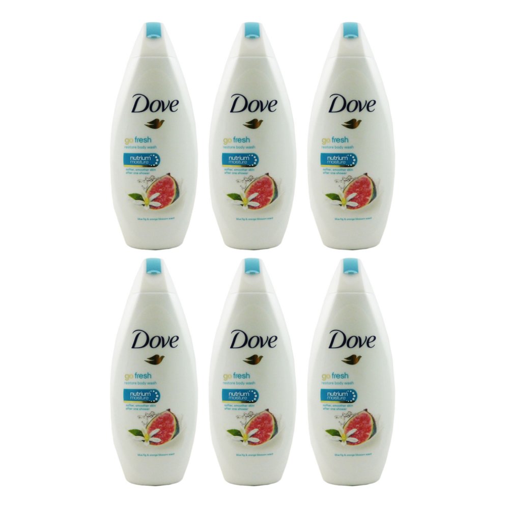Dove Go Fresh Duschgel Mit Pumpe, Nektarine & Weißer Ingwer – 800 Ml, 3er Pack (tiefenpflegend & Sanft)