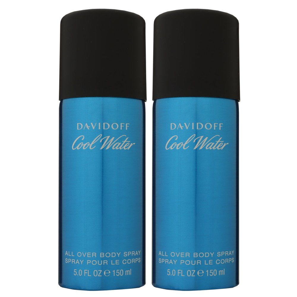 Davidoff Cool Water 2x150ml All Over Body Spray Deo Set