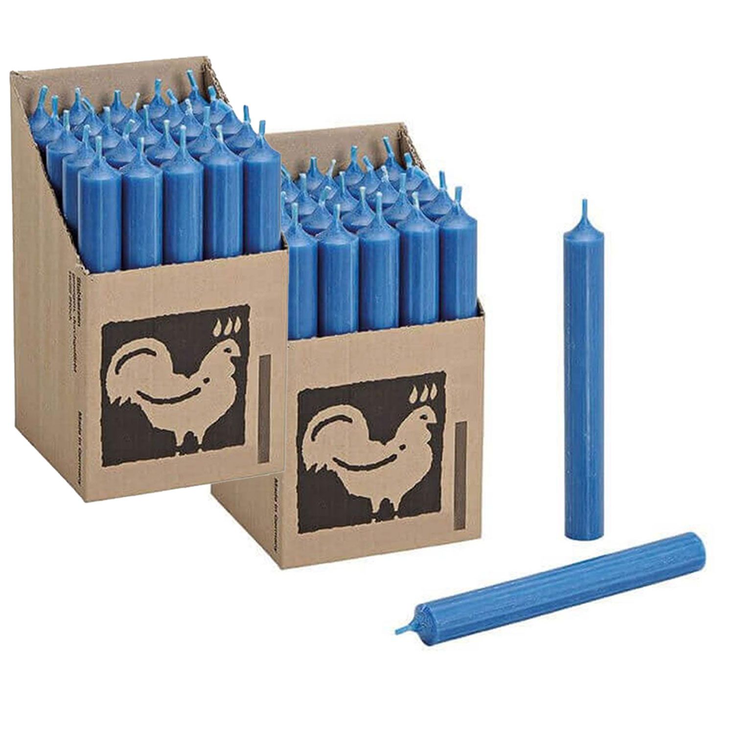 2 x 25 Stabkerzen Petrol 250 x 22 mm Kerzenfarm Kerzen Candle Set