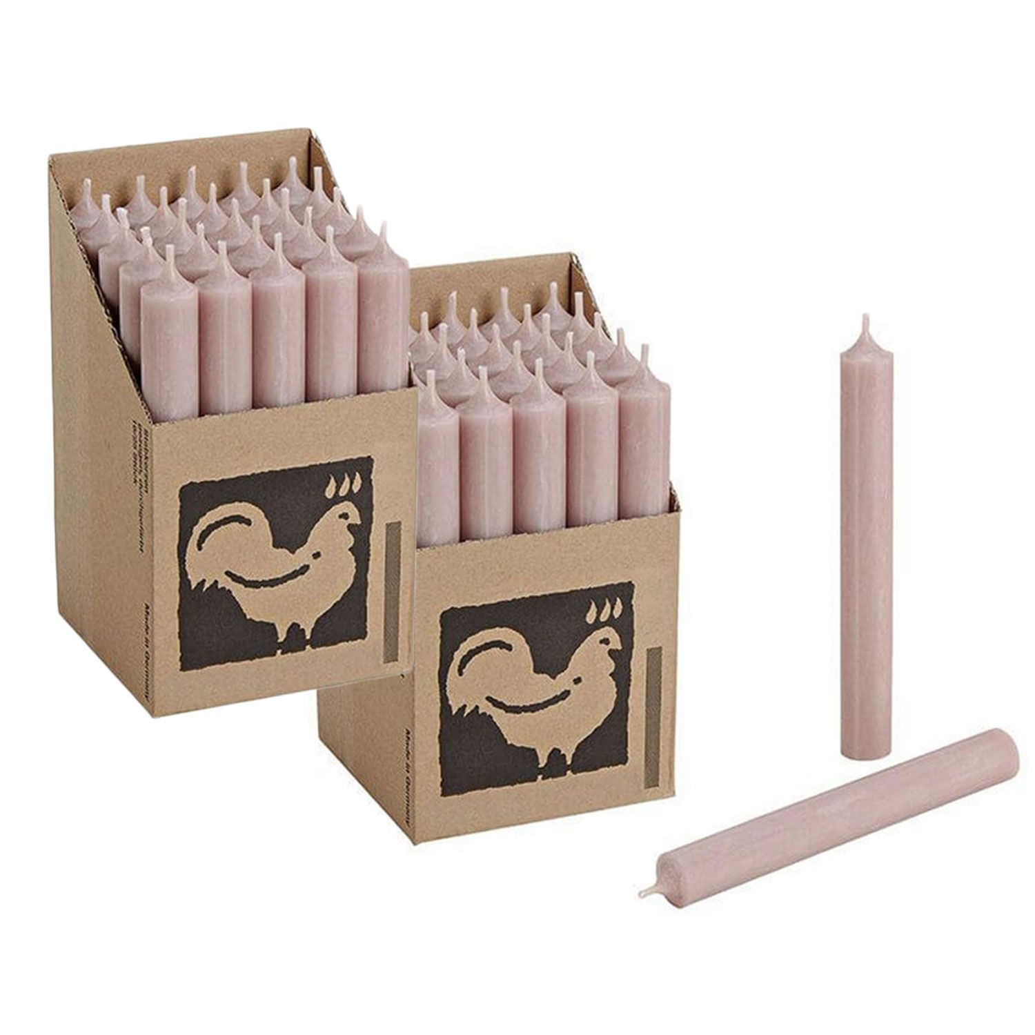 2 x 25 Stabkerzen Taupe 250 x 22 mm Kerzenfarm Kerzen Candle Set
