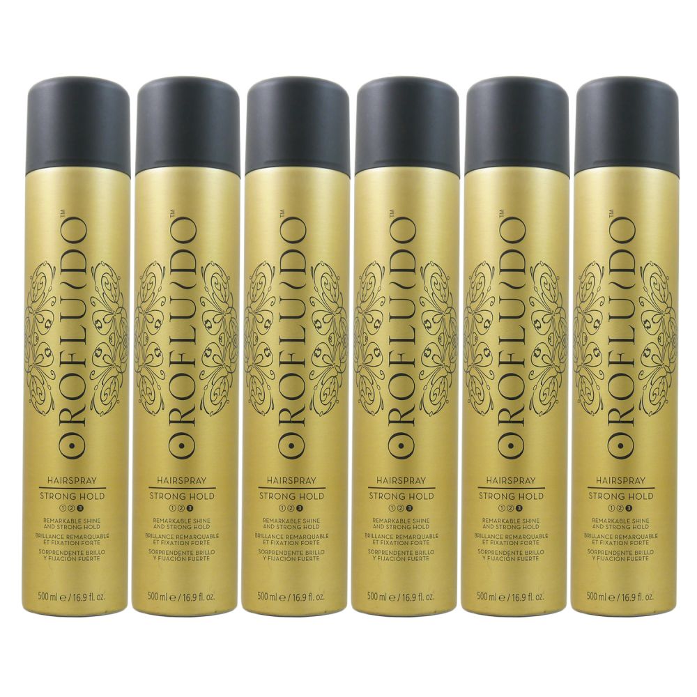 Revlon Orofluido Haarspray Gold Strong Hold 6 x 500ml Hairspray bei Riemax