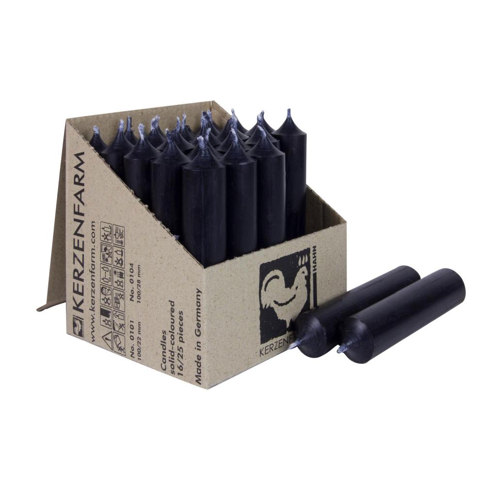 25 Stabkerzen 100 x 22 mm Kerzenfarm Kerzen Candle Set - verschiedene Farben