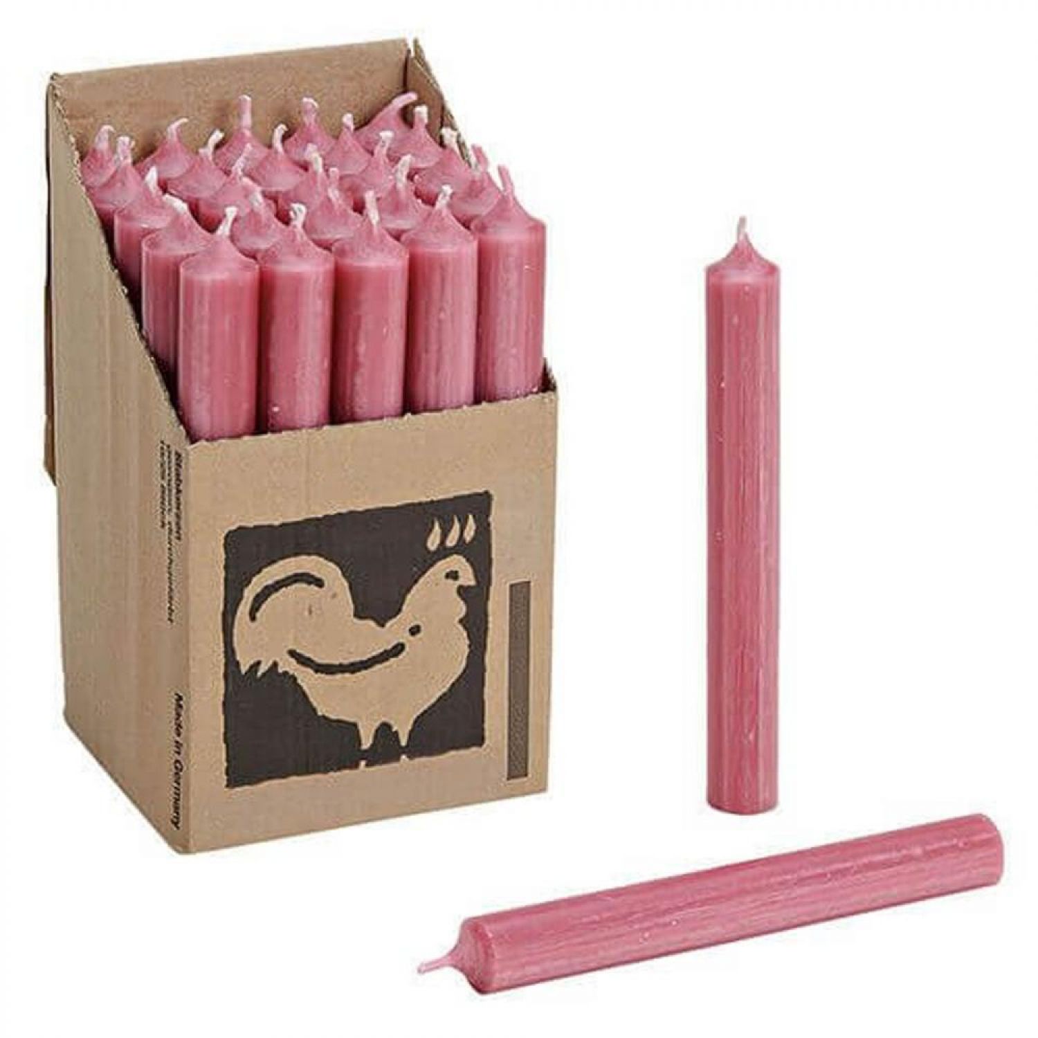 25 Stabkerzen Altrosa 250 x 22 mm Kerzenfarm Kerzen Candle
