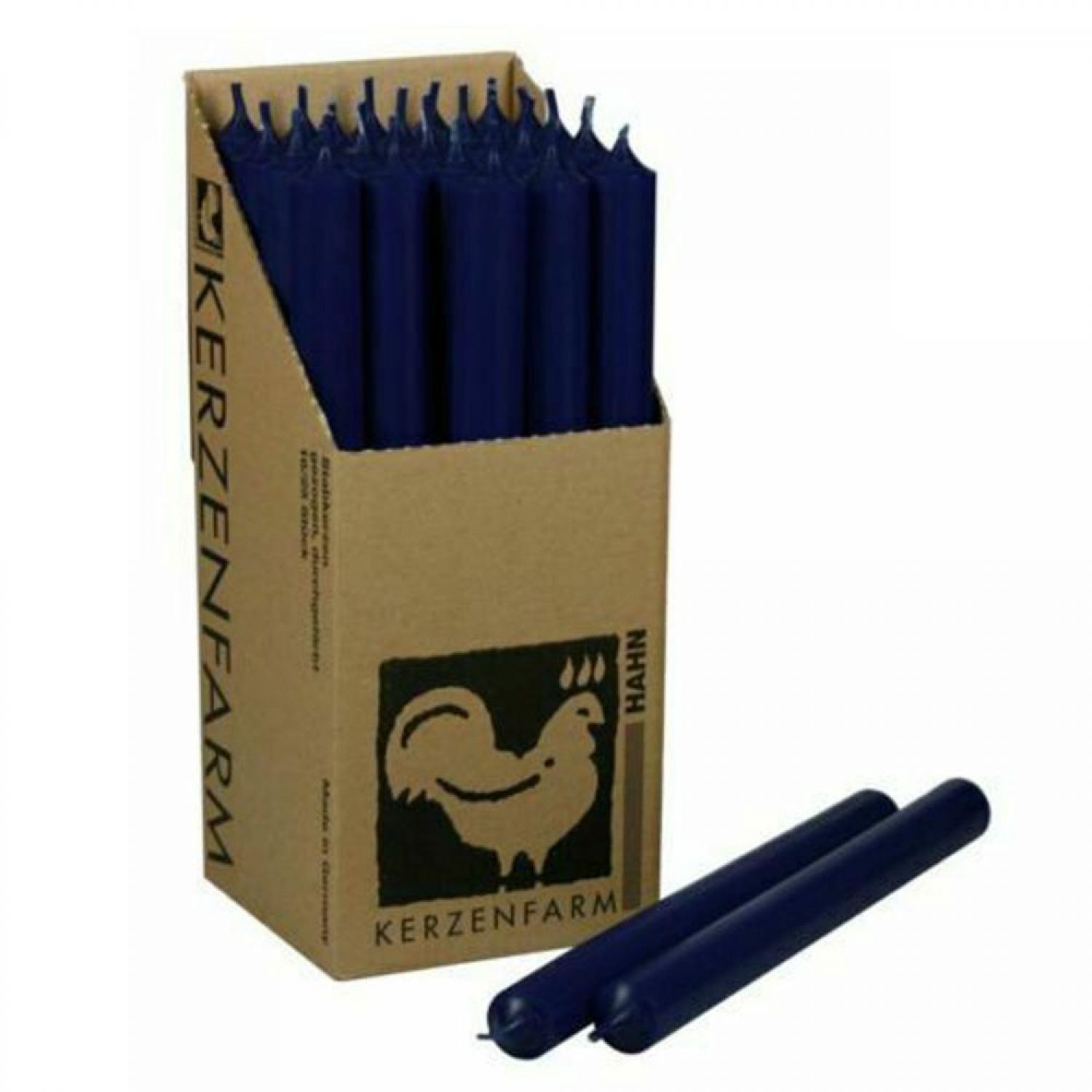 25 Stabkerzen Dunkelblau Dark Blue 250 x 22 mm Kerzenfarm Kerzen Candle