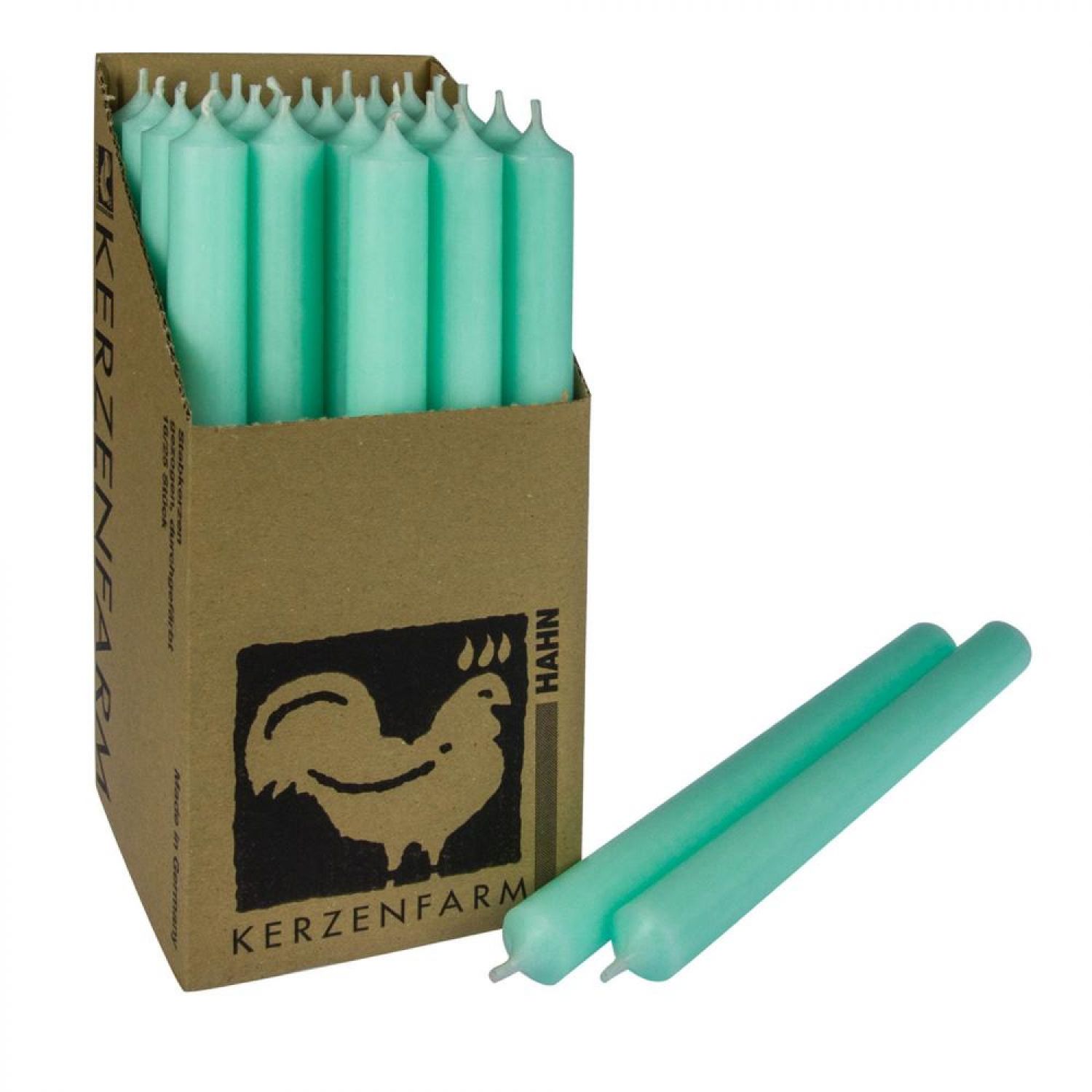 25 Stabkerzen Mint 250 x 22 mm Kerzenfarm Kerzen Candle
