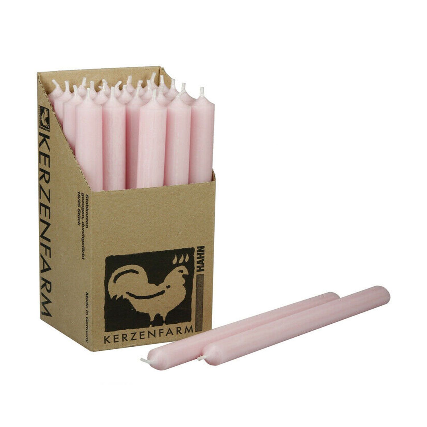 25 Stabkerzen Pastellaltrosa 180 x 22 mm Kerzenfarm Kerzen Candle