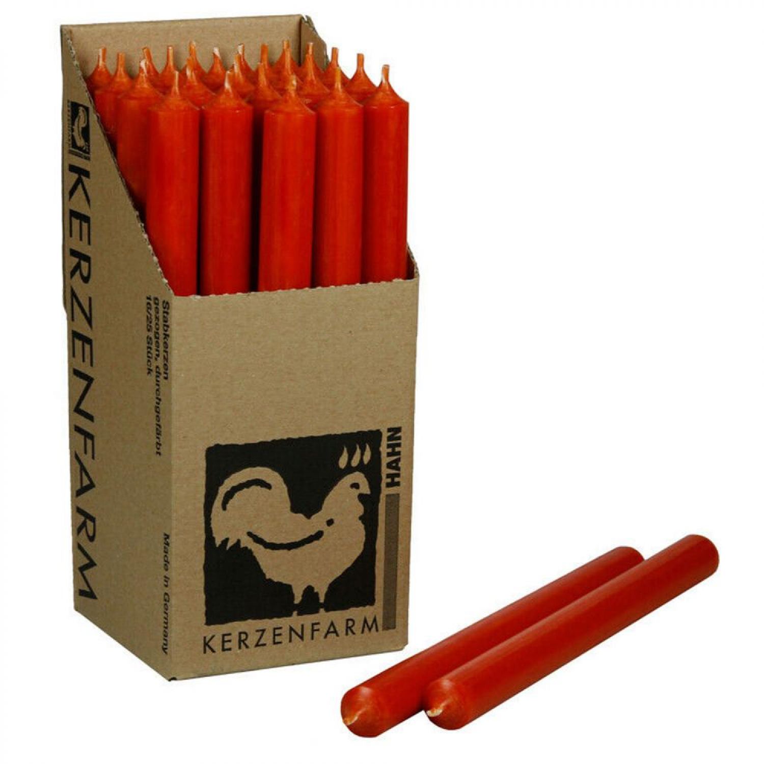 25 Stabkerzen Rost 180 x 22 mm Kerzenfarm Kerzen Candle
