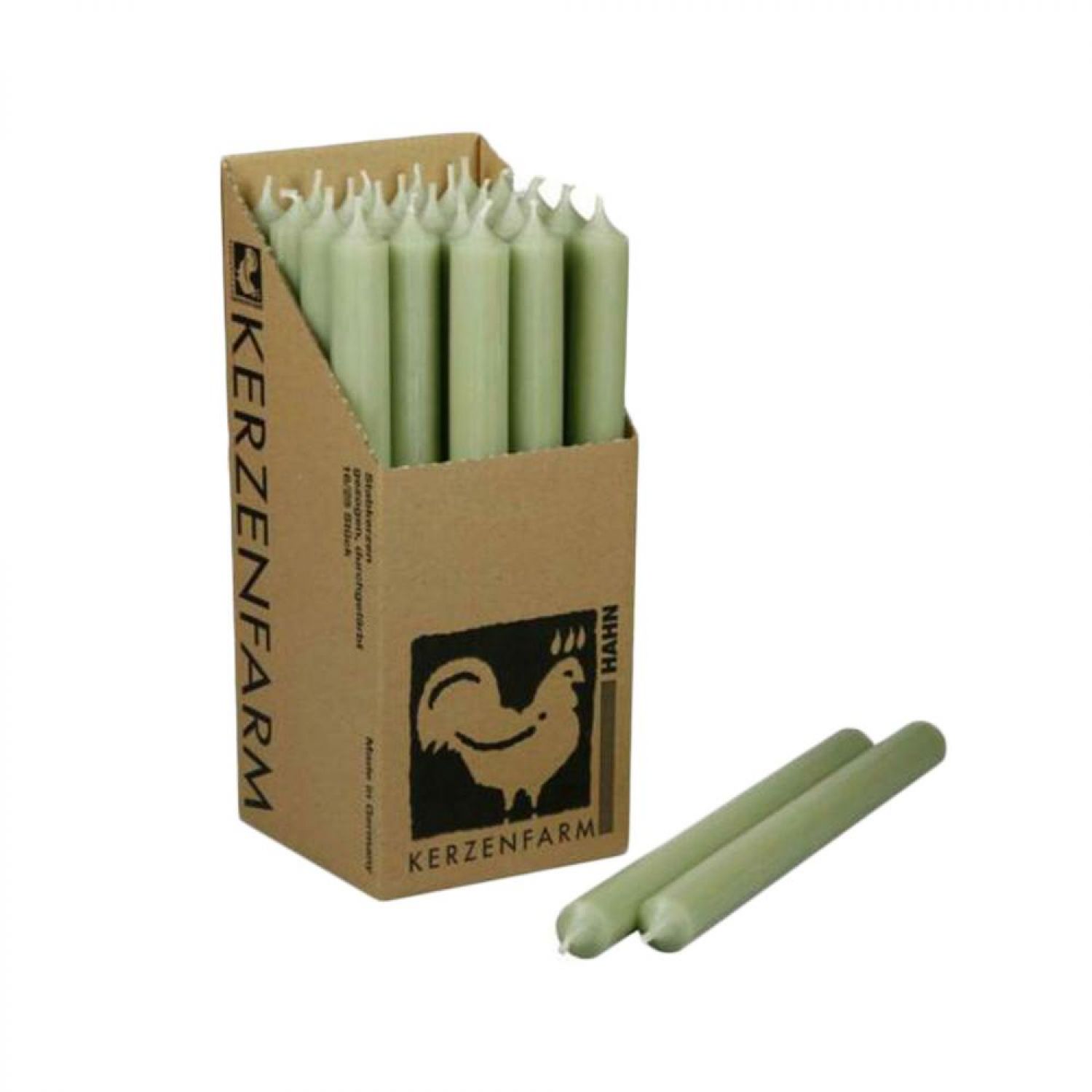 25 Stabkerzen Salbei 250 x 22 mm Kerzenfarm Kerzen Candle