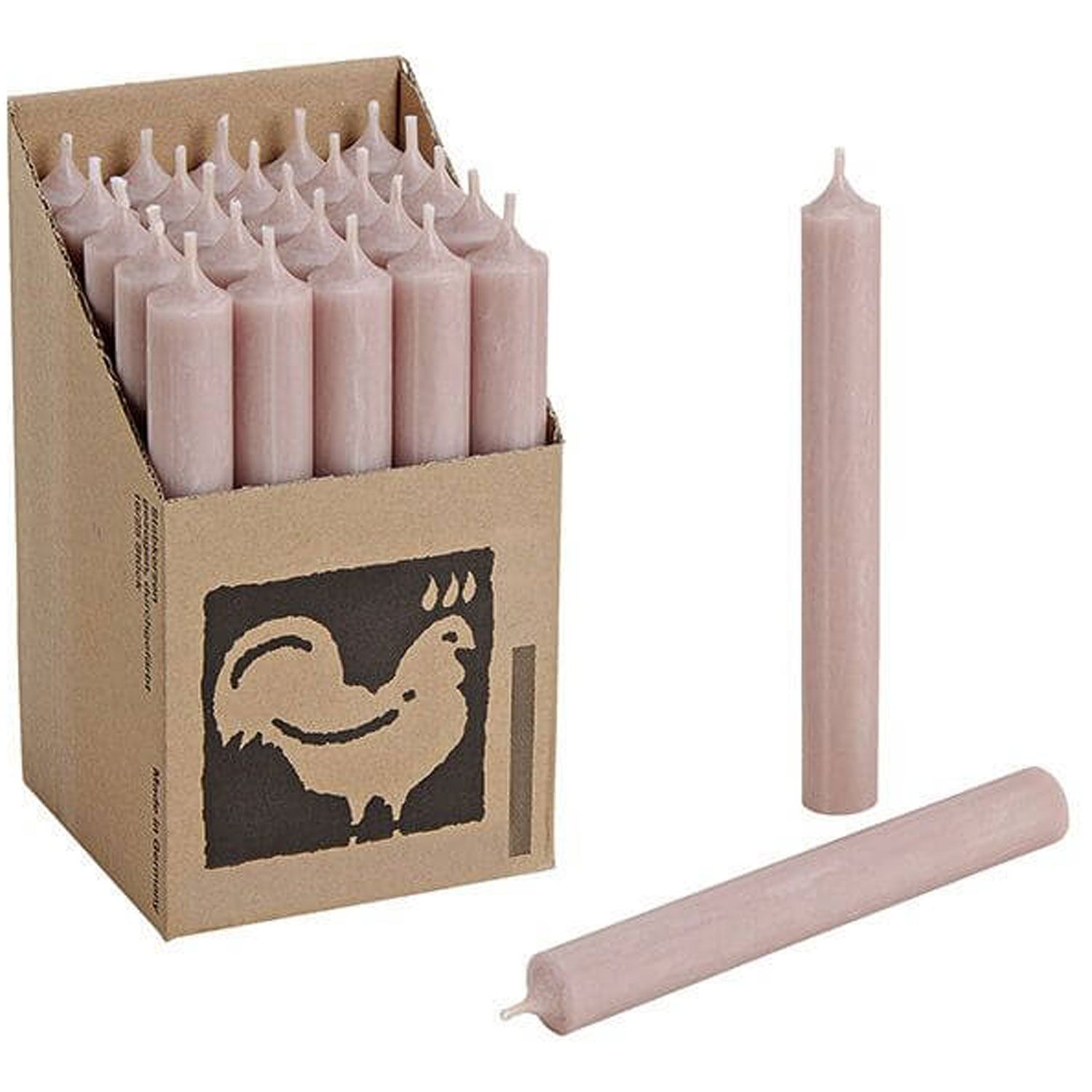 25 Stabkerzen Taupe 180 x 22 mm Kerzenfarm Kerzen Candle