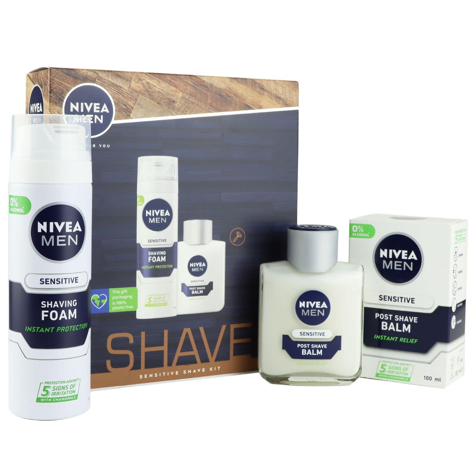 Nivea Men Sensitive Shave Set 200 ml Schaum & 100 ml ASB bei Riemax