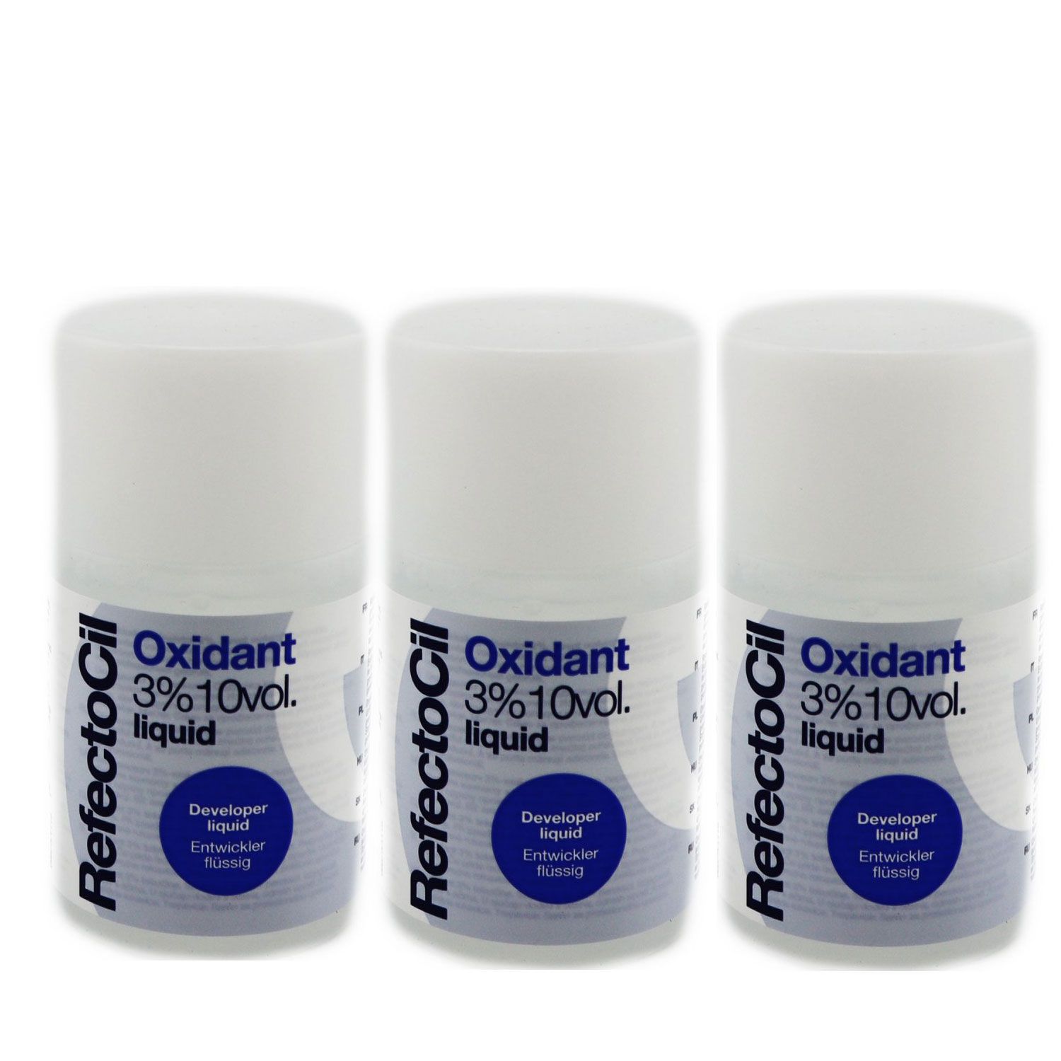 3 x RefectoCil Oxidant 3 % Liquid Entwickler f�r Augenbrauen & Wimpernfarbe 100ml