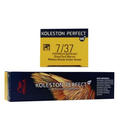 Wella Koleston Perfect Rich Naturals Haarfarbe 7/37 - Dauerhafte Coloration, 60 Ml | Für Strahlendes Dunkelblond-Braun