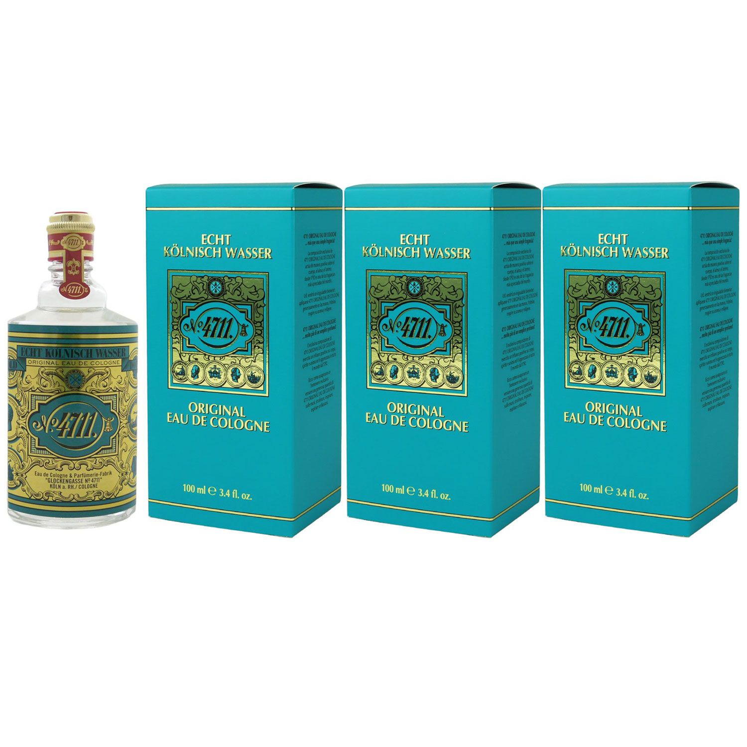 4711 Echt K�lnisch Wasser Cologne 3 x 100 ml Eau de Cologne EDC Set Unisex
