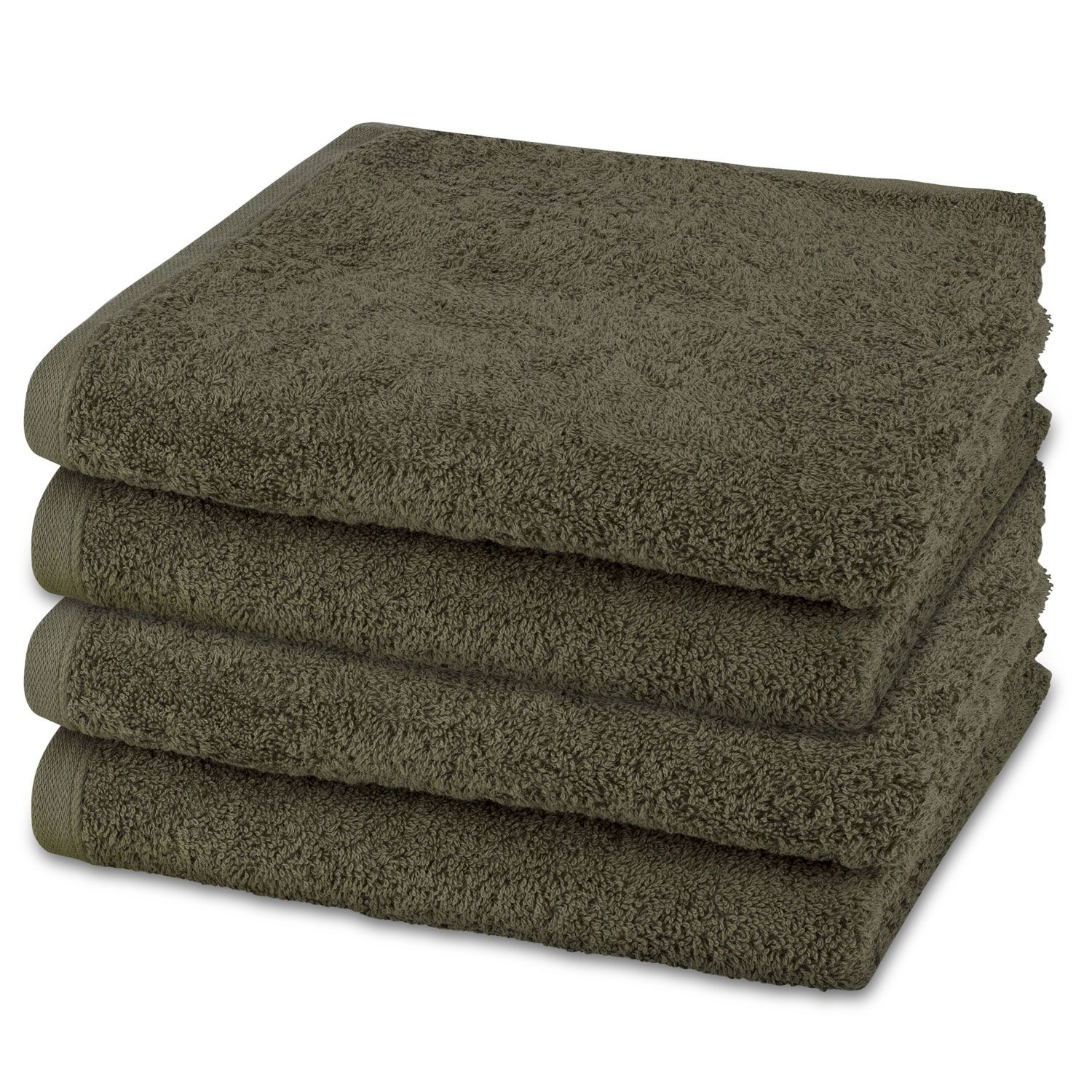 4er Ross Frottier Handtuch 4004 Vita 37 Olive 50 x 100 cm Baumwolle Set
