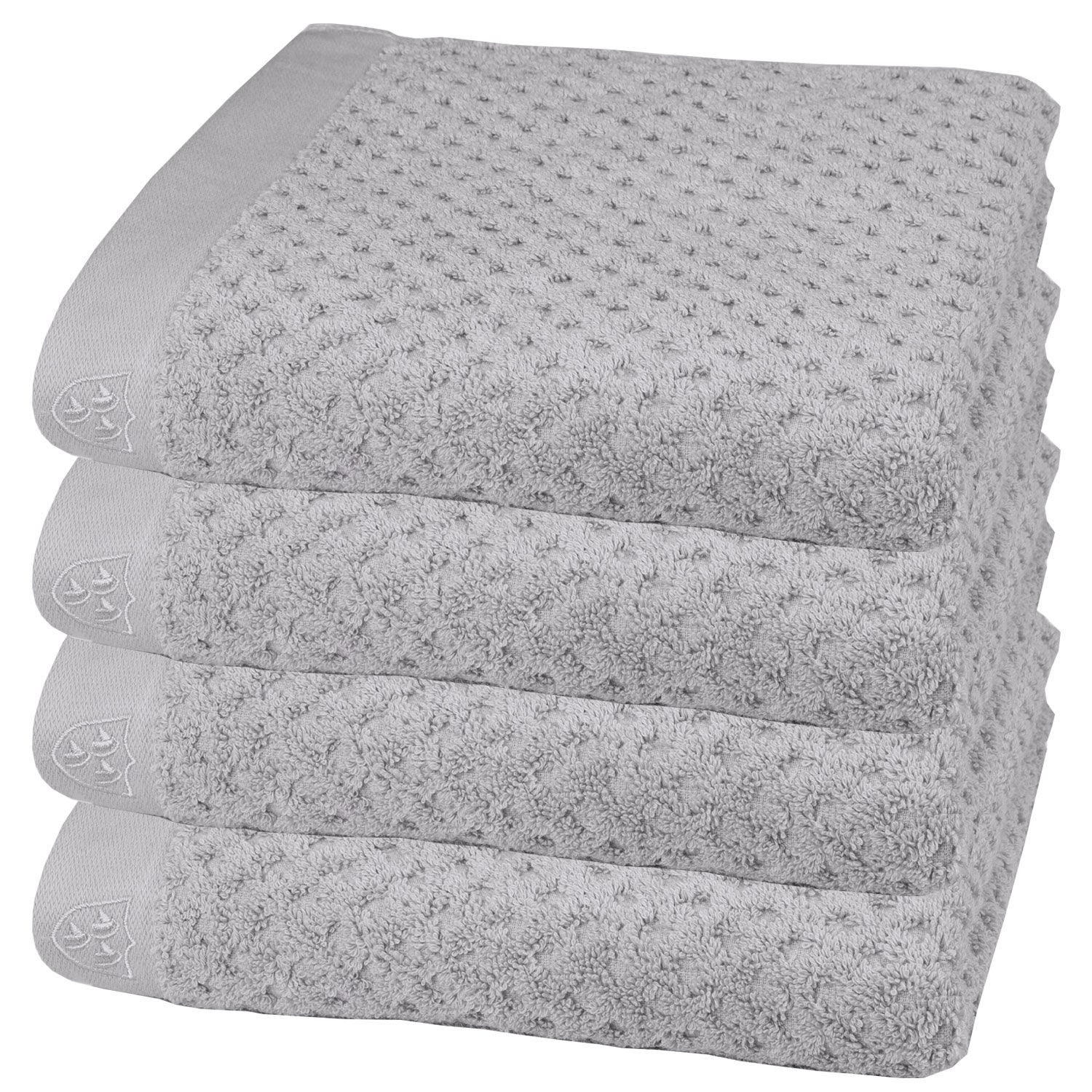 4er Ross Frottier Handtuch 4010 Harmony 80 Kiesel 50 x 100 cm 100 % Baumwolle Set