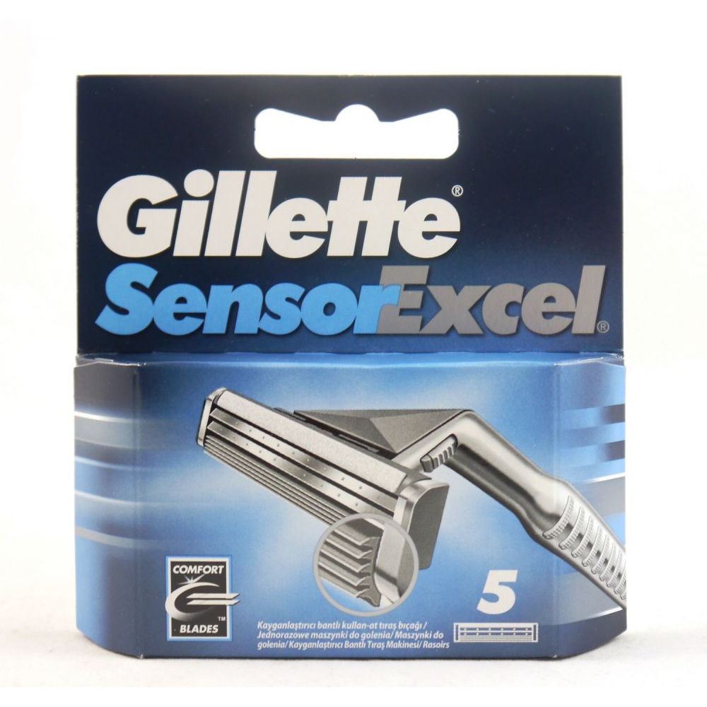 5 Stück Ersatzklingen in OVP 5 Gillette Sensor Excel Rasierklingen 