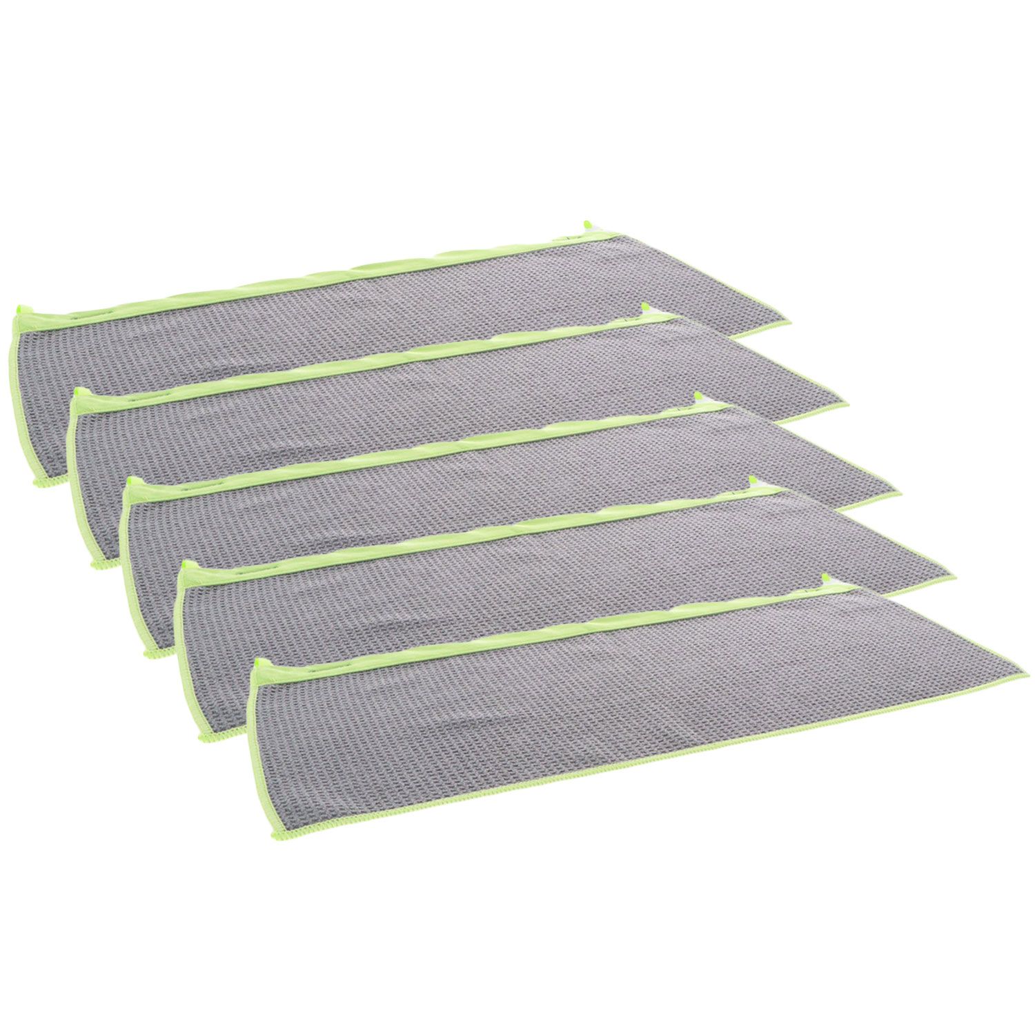 5 x Greenspeed Hydra Super Microfasermopp 54 x 25 cm grau gr�n Set