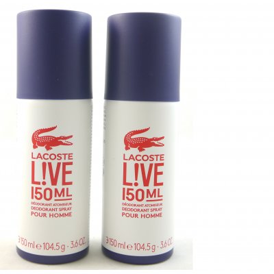 Lacoste Live Pour Homme 2 x 150 ml Deospray Deo Spray bei Riemax