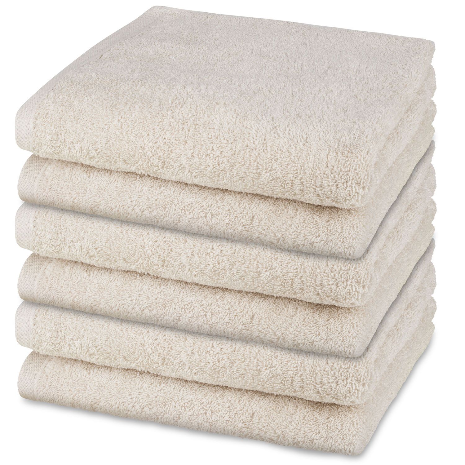 6er Ross Frottier Handtuch 4004 Vita 55 Leinen 50 x 100 cm Baumwolle Set