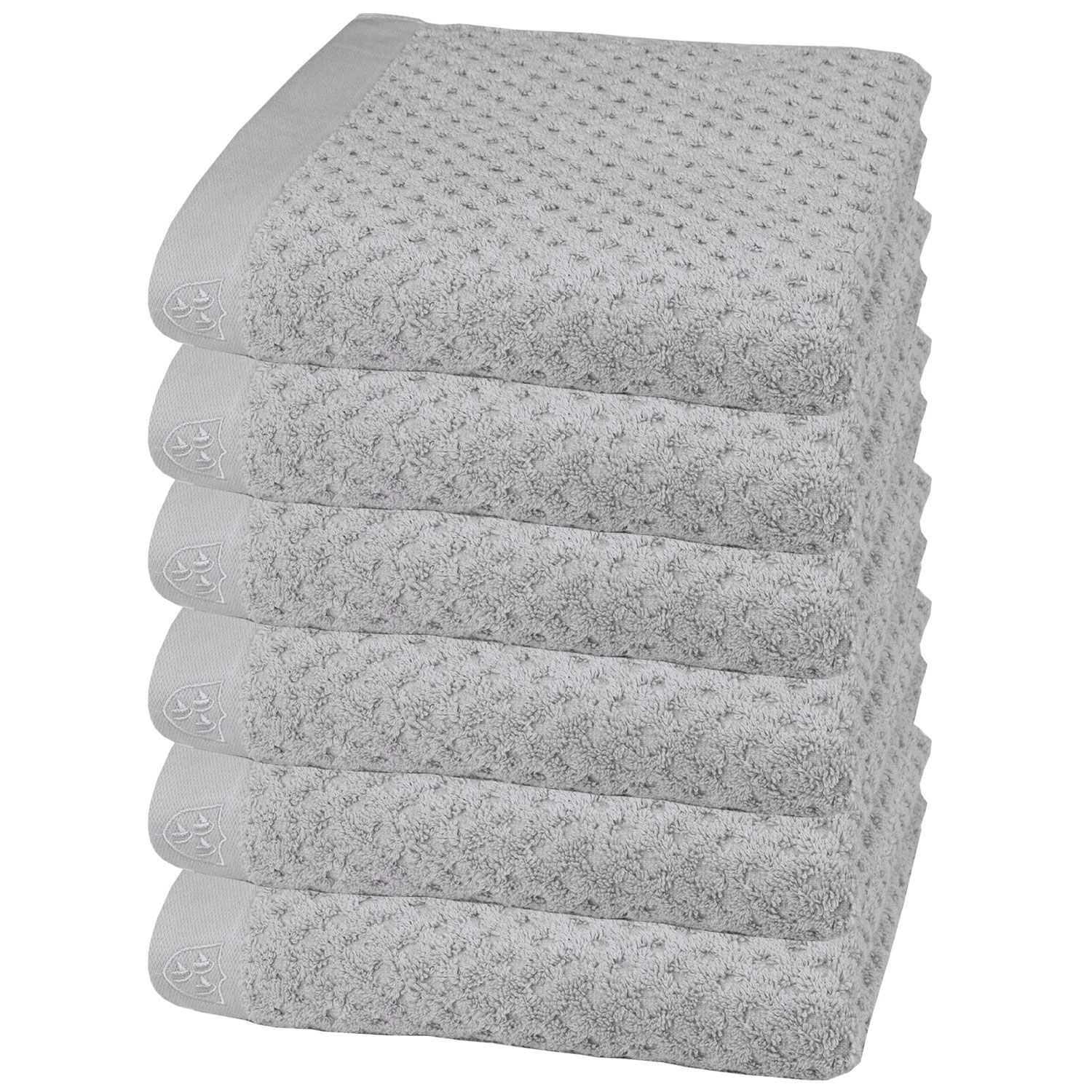 6er Ross Frottier Handtuch 4010 Harmony 80 Kiesel 50 x 100 cm 100 % Baumwolle Set