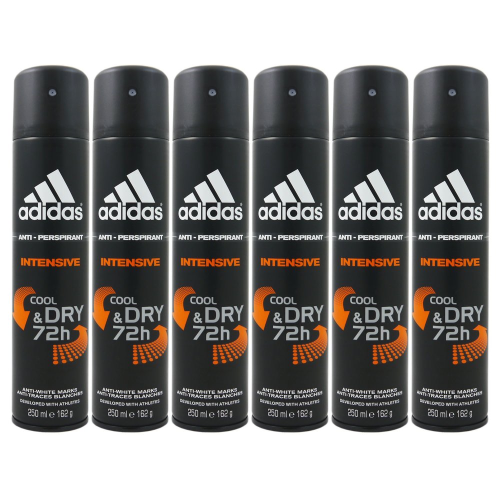 Adidas Intensive Cool & Dry 72h 6 x 250 ml Deospray Set bei Riemax