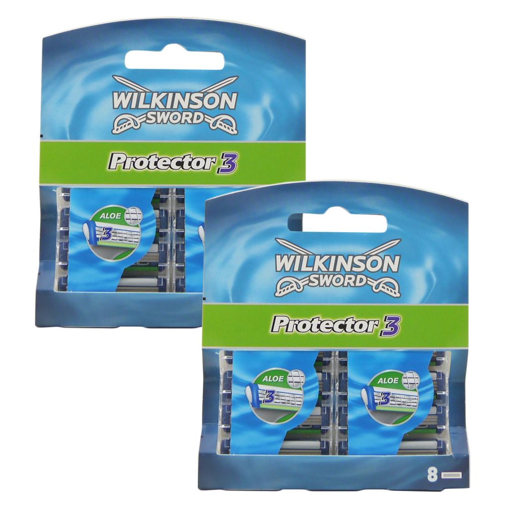 AZ Wilkinson Sword Protector 3 Klingen 2 x 8 St�ck Rasierklingen Ersatzklingen