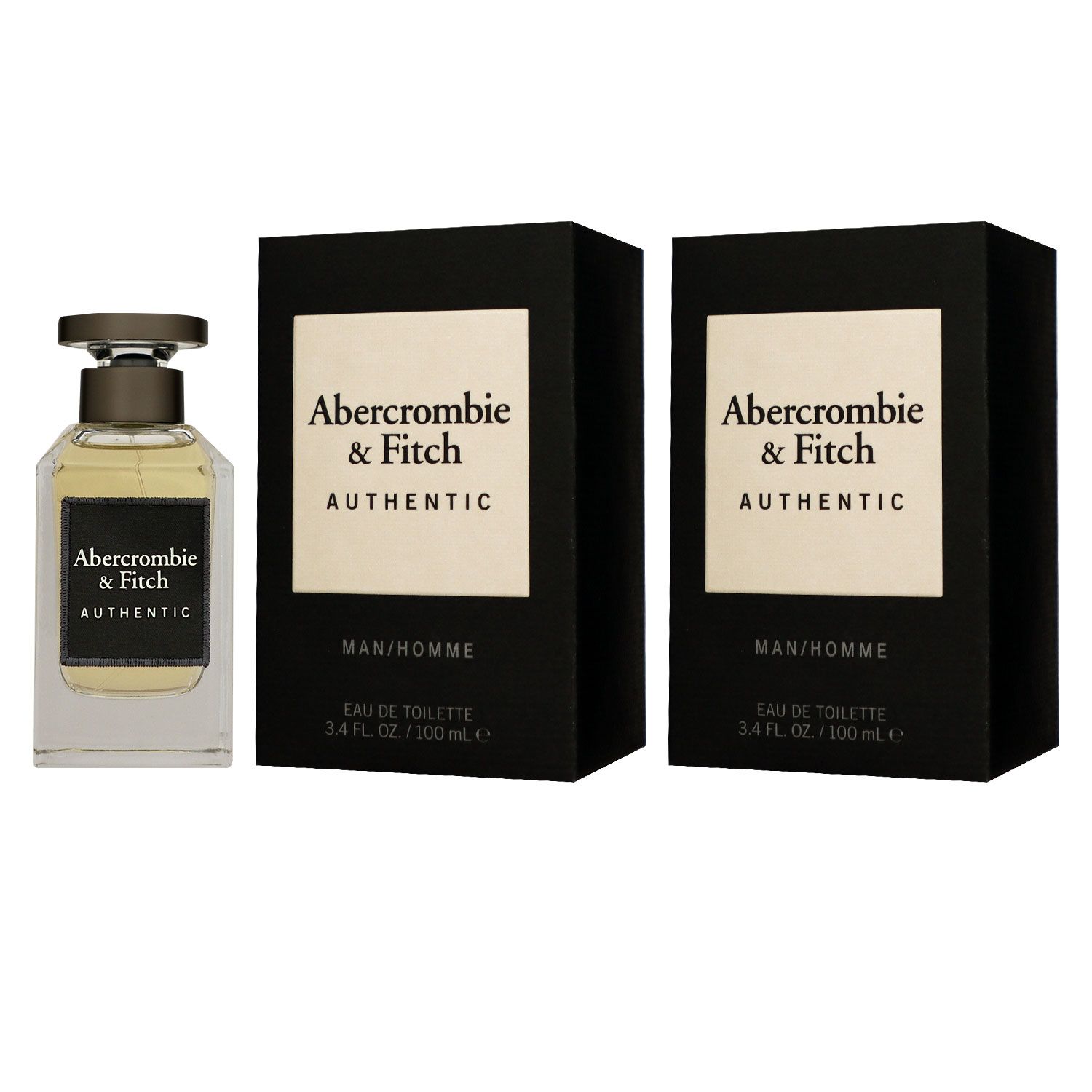 Abercrombie & Fitch Authentic Man 2 x 100 ml Eau de Toilette Herrenduft  Set