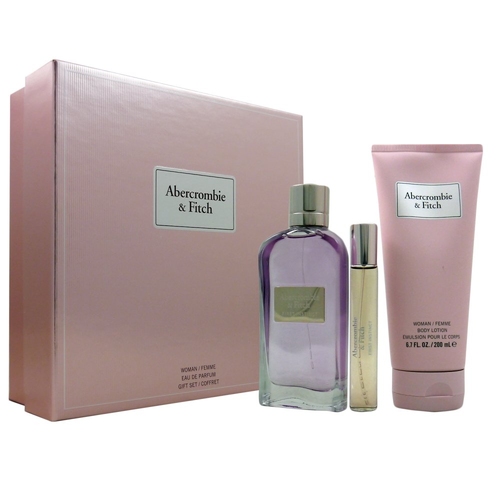 Abercrombie & Fitch First Instinct Woman Set 100ml & 15ml EDP & 200ml BL bei Riemax