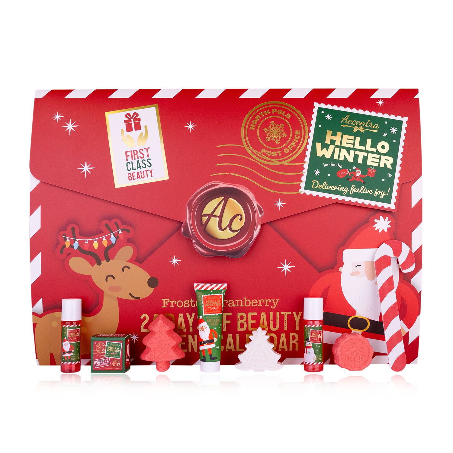 Accentra Hello Winter Briefumschlag Adventskalender 24 Pflegeprodukte