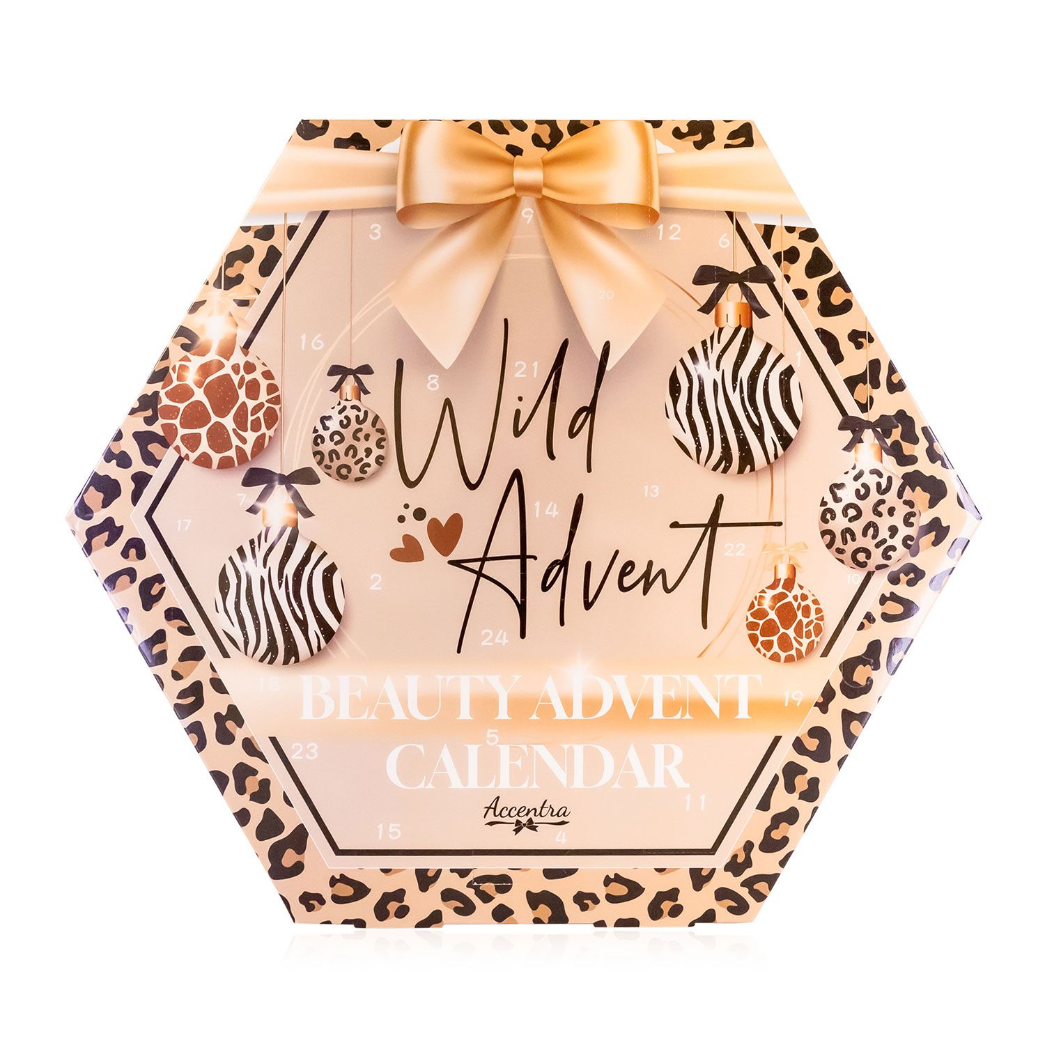 Accentra Wild Advent Adventskalender in sechseckiger Box 24 Pflegeprodukte