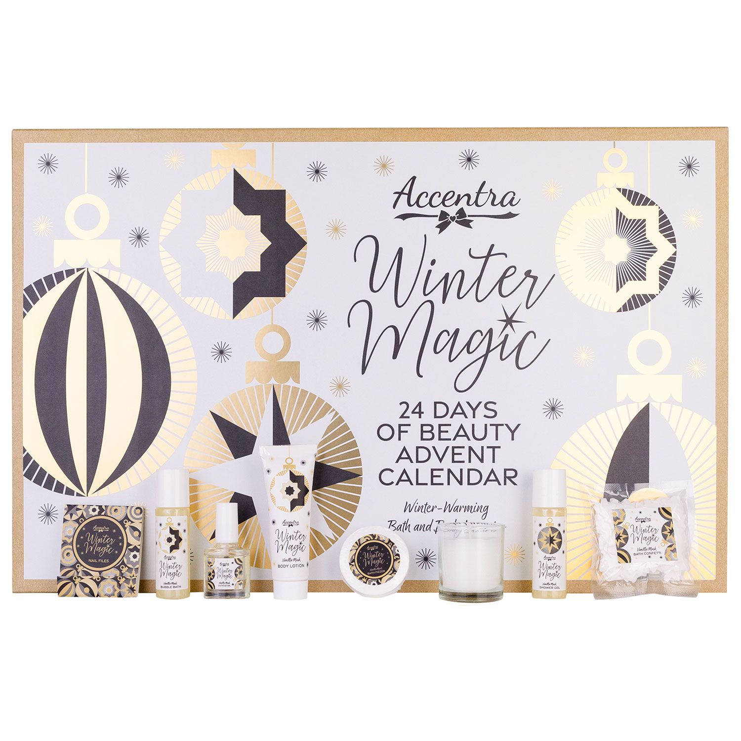 Accentra Winter Magic Adventskalender 24 Pflegeprodukte Winterliche Szene