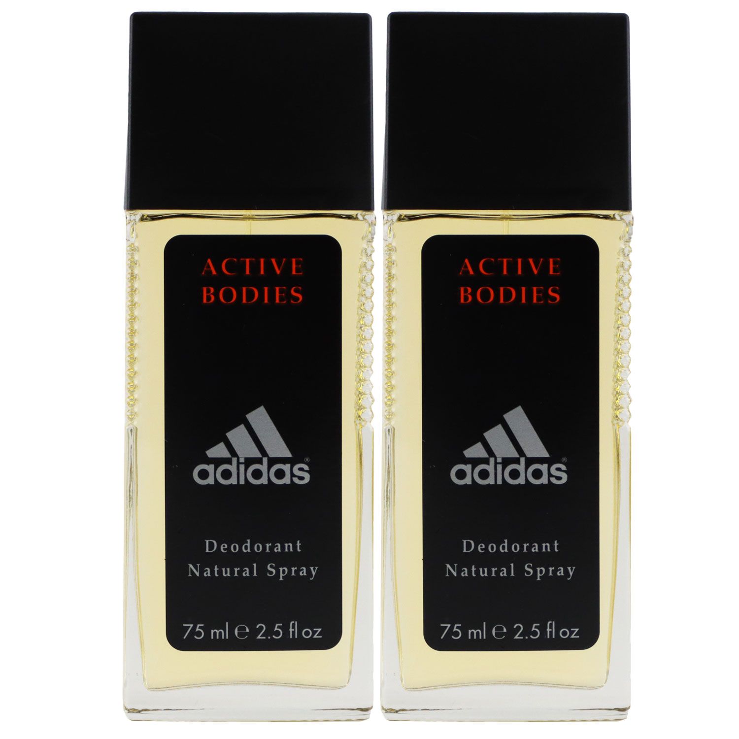 Adidas Active Bodies 2 x 75 ml Deodorant Natural Spray Set