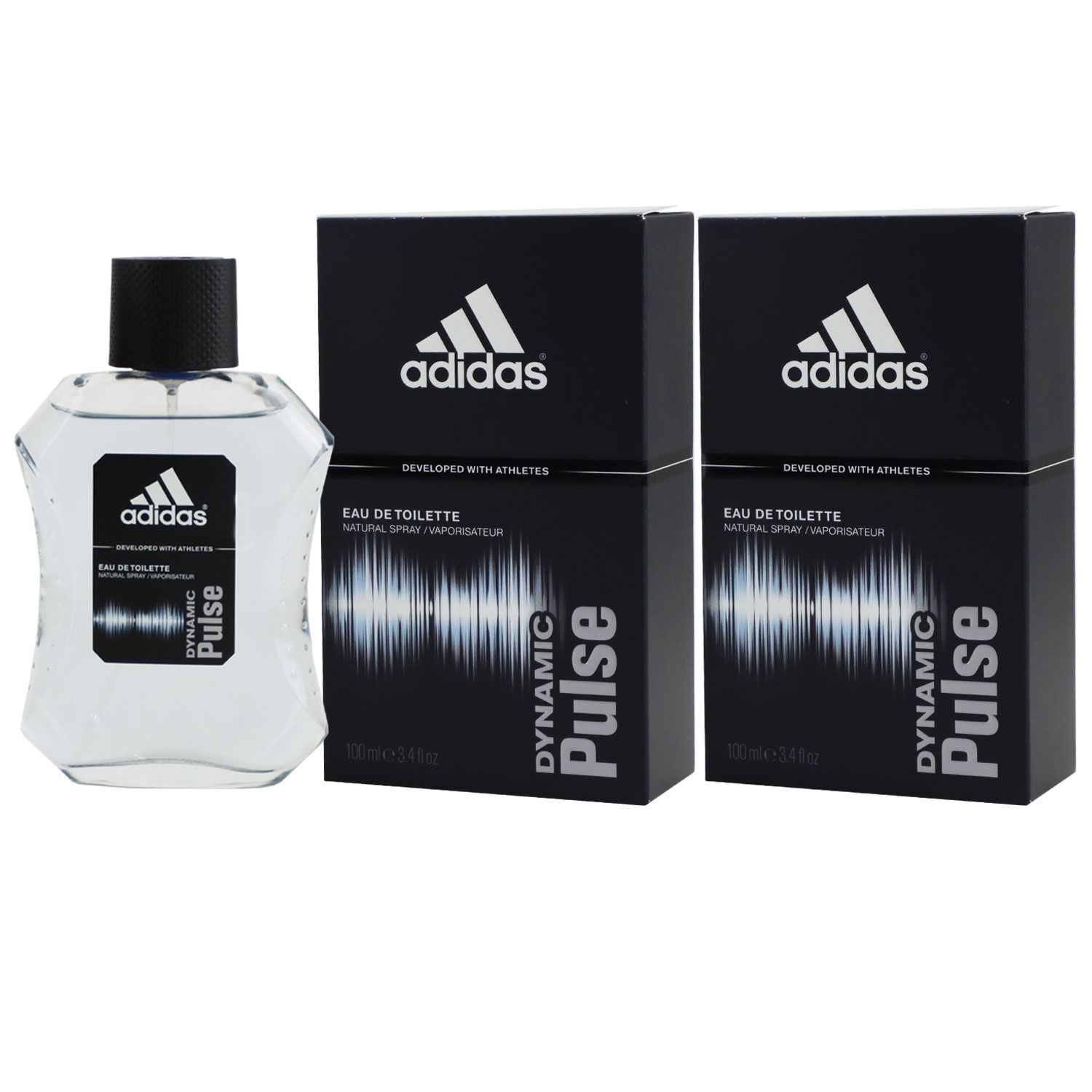 Adidas Dynamic Pulse 2 x 100 ml Eau de Toilette EDT Set Herrenparfum