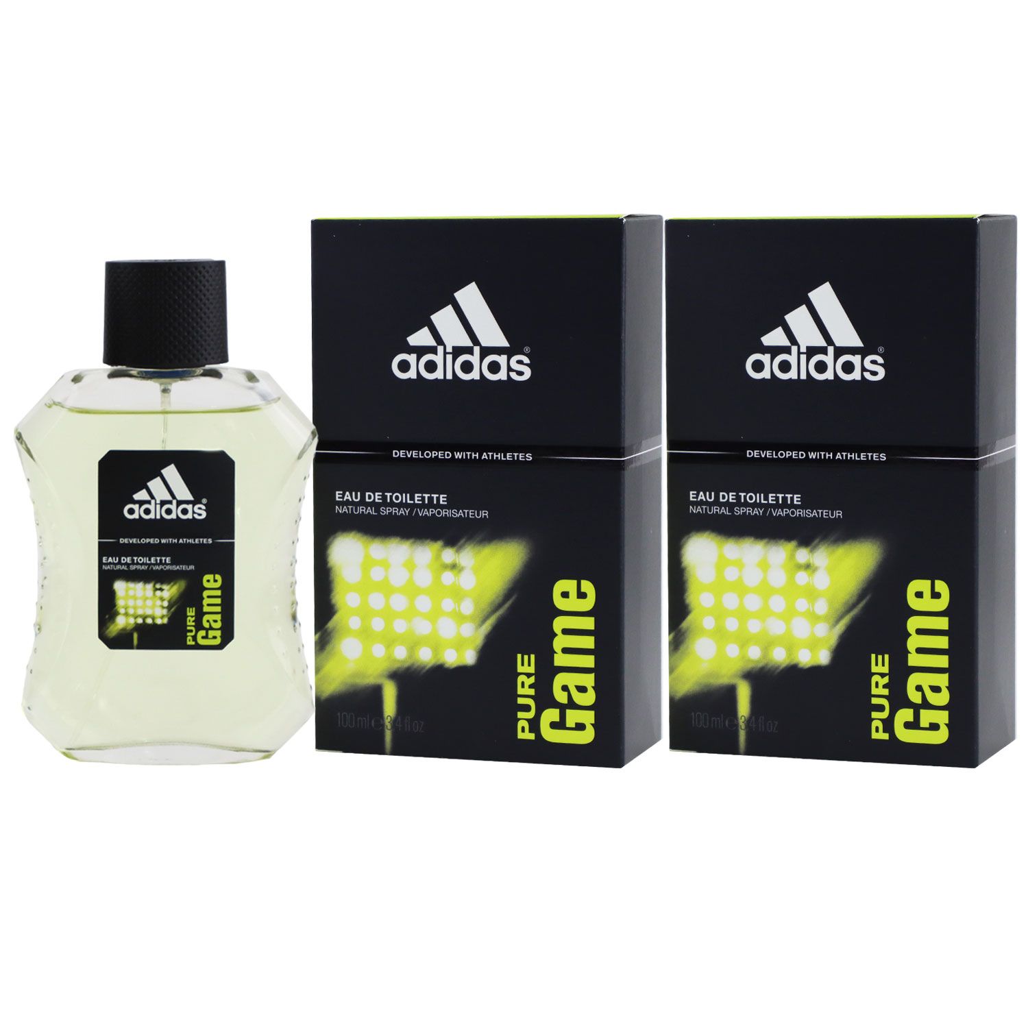 Adidas Pure Game 2 x 100 ml Eau de Toilette EDT Set Herrenduft