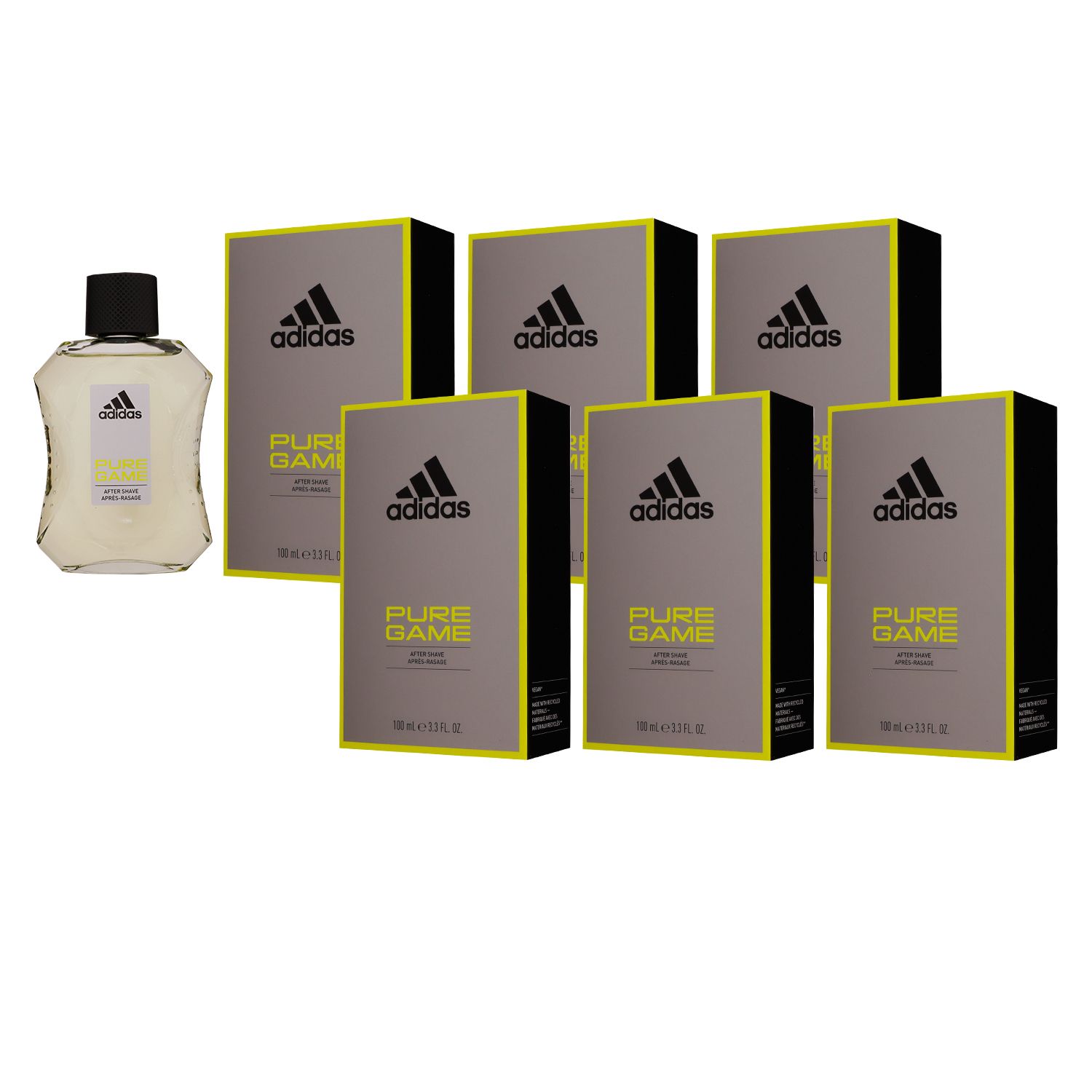 Adidas Pure Game 6 x 100 ml Aftershave After Shave Set