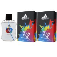 Adidas Team Five 2 x 100 ml Eau de Toilette EDT Set OVP