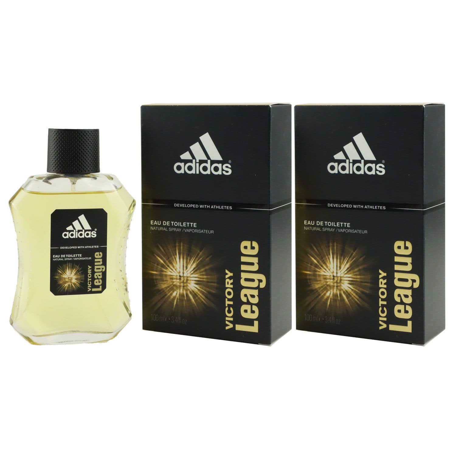 Adidas Victory League 2 x 100 ml Eau de Toilette EDT Set