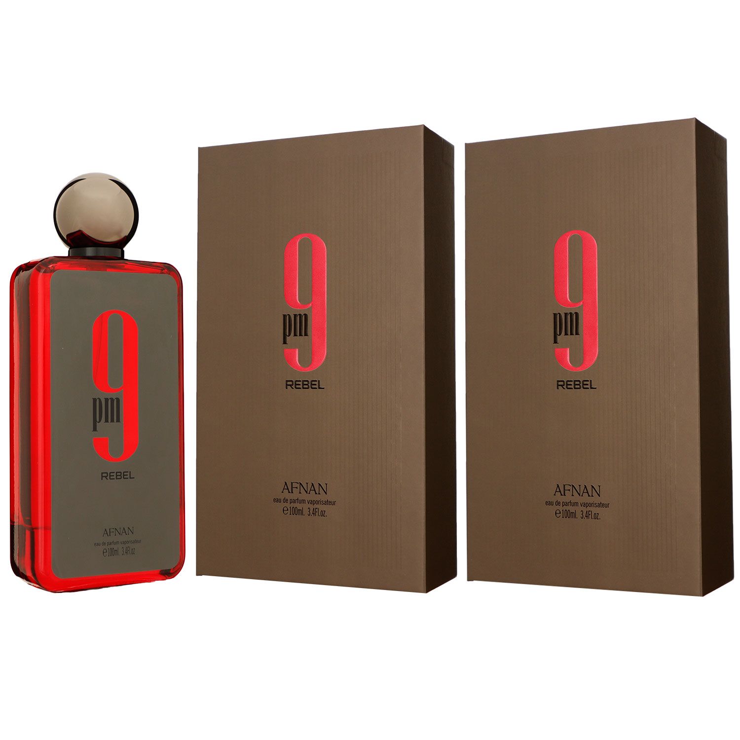 Afnan Perfumes 9pm Rebel 2 x 100 ml Eau de Parfum EDP Unisex Set