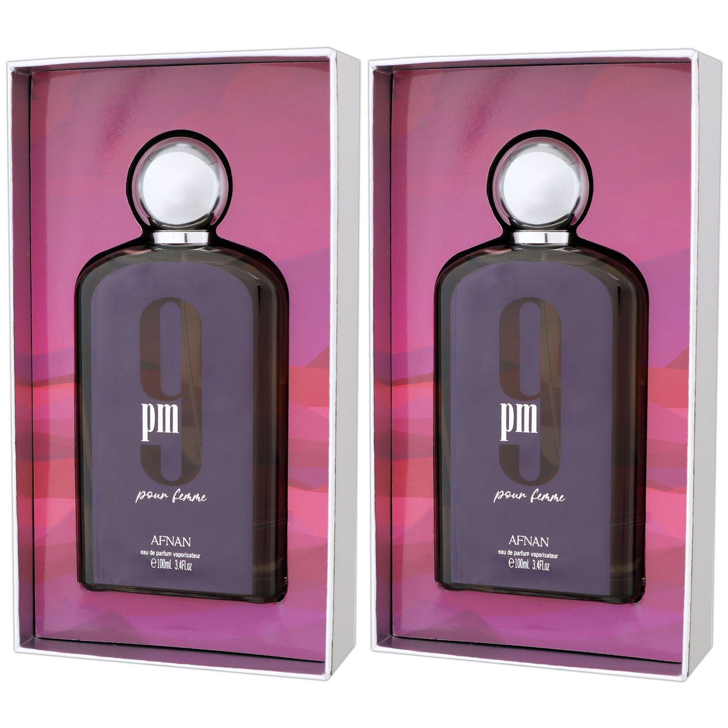 Afnan Perfumes 9pm pour Femme 2 x 100 ml Eau de Parfum EDP Damenparfum Set