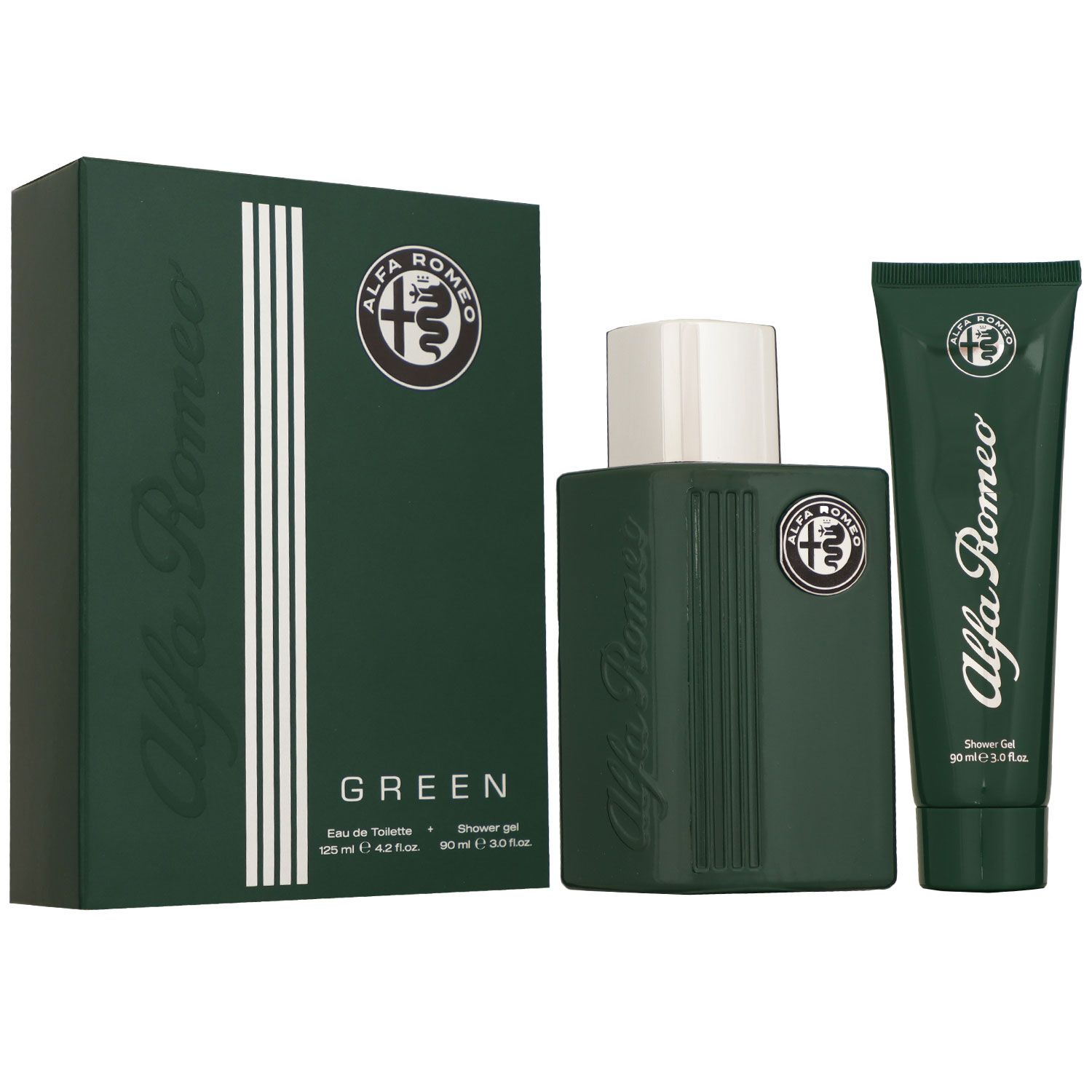 Alfa Romeo Green Set 125 ml Eau de Toilette EDT & 90 ml Duschgel Showergel