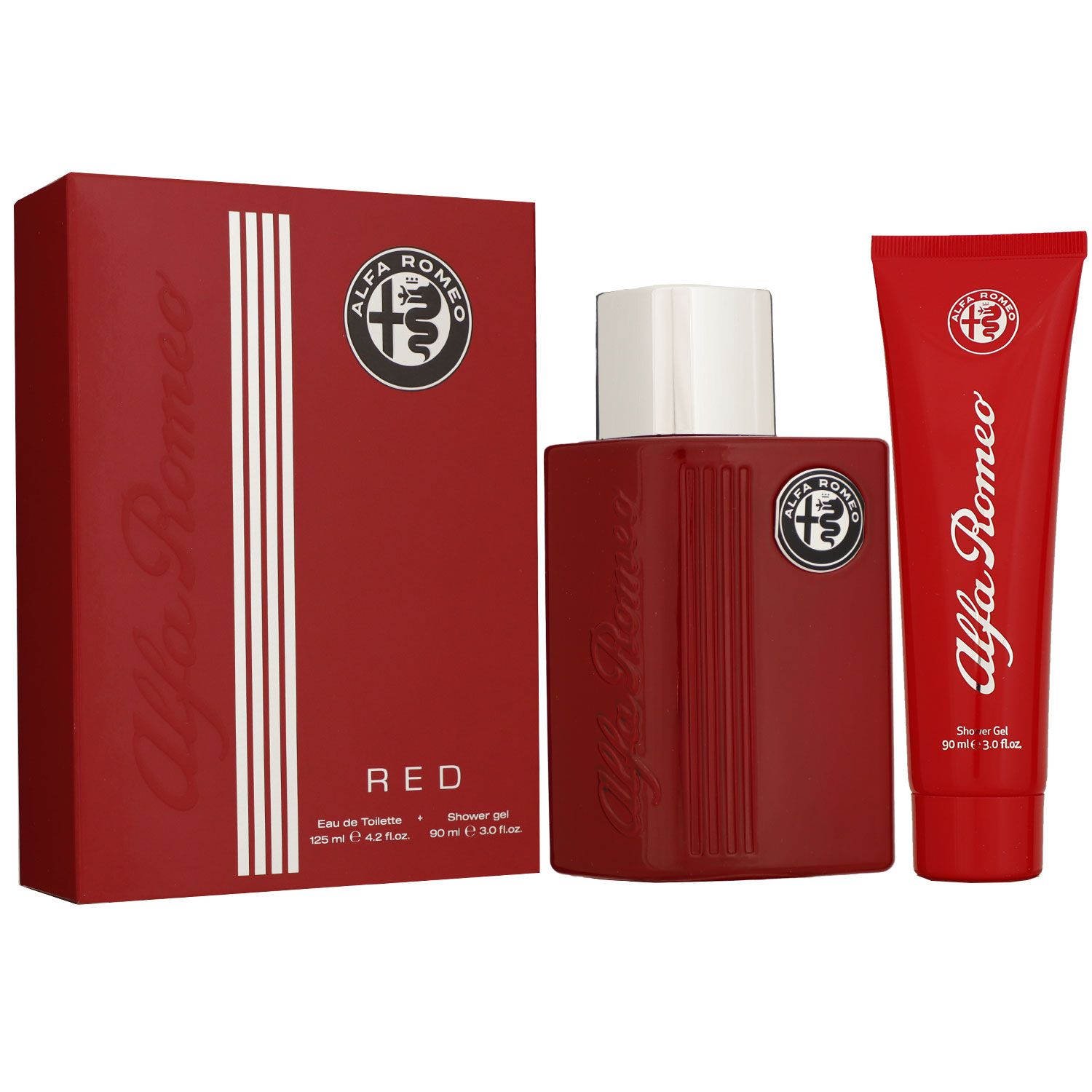 Alfa Romeo Red Set 125 ml Eau de Toilette EDT & 90 ml Duschgel Showergel
