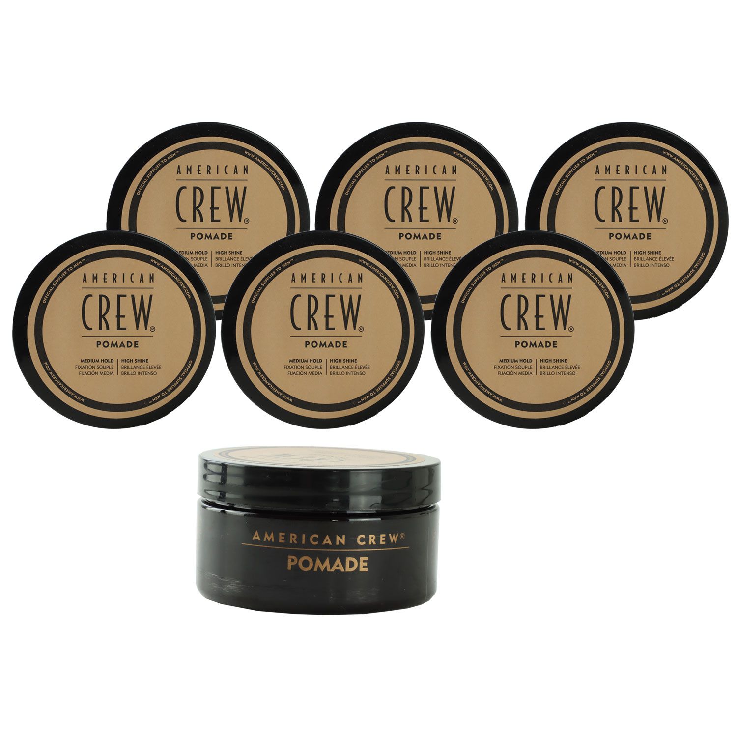 American Crew Classic Pomade 6 x 85 g Haarwax mittelstarker halt Set