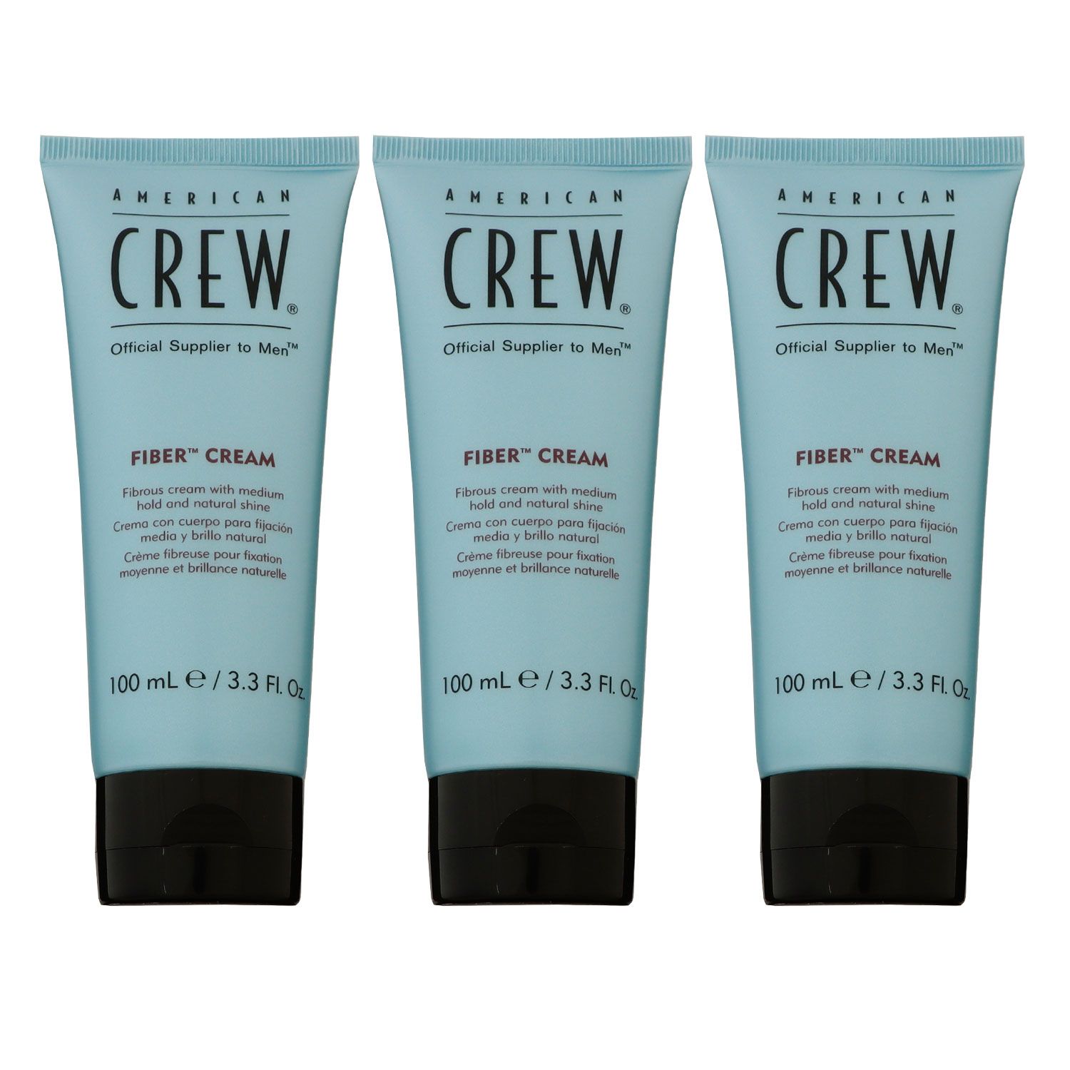 American Crew Fiber Cream 3 x 100 ml Haarcreme mittleren flexiblen Halt Set