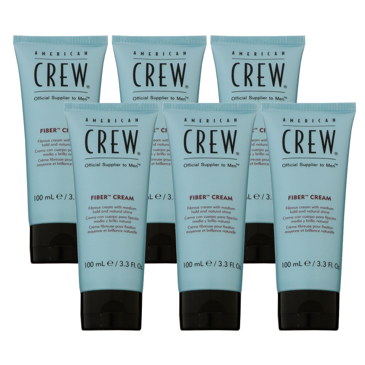 American Crew Fiber Cream 6 x 100 ml Haarcreme mittleren flexiblen Halt Set